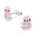 Lenes cu Cristale - Argint 925 Cercei Cu Surub Colorati A4S46589