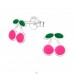 Cherries Ear Studs for Kids - 925 Sterling Silver Ear Studs With Enamel Colors A4S47109
