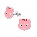 Strieborné Hello Kitty - Striebro 925 Farebné puzetové náušnice A4S4721