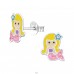 Mermaid - 925 Sterling Silver Ear studs with enamel colors A4S47733