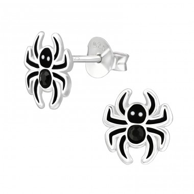 Spider - 925 Sterling Silver Ear studs with enamel colors A4S48896
