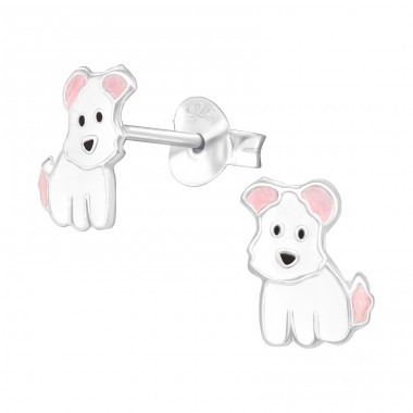 8 mm Kutyus - 925 Ezüst Színes Fülbevalók A4S49591