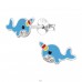 Balenă - Argint 925 Cercei cu surub colorati A4S50662