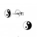 Ezüst Ying Yang - 925 Ezüst Színes fülbevalók A4S5656