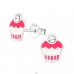 Cupcake - Striebro 925 Farebné puzetové náušnice A4S5794