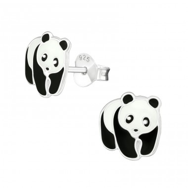 Strieborná Panda - Striebro 925 Farebné náušnice A4S7391