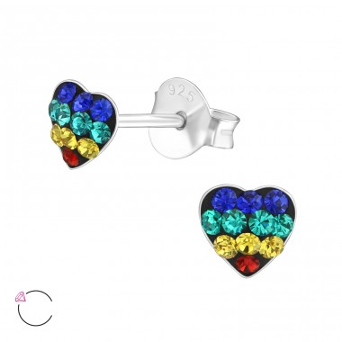 Srdce S Swarovski® Kryštálmi - Šperkové Striebro 925 Swarovski Pre Deti A4S38033