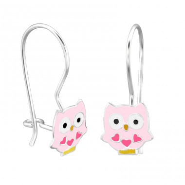 Silberne Eule - 925er Silber Ohrringe für Kinder A4S28656