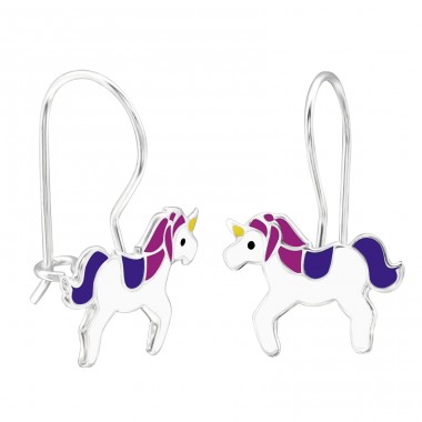 Unicorn - 925 Sterling Silver Earrings for Children A4S28664