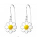 Silberne Blume - 925er Silber Ohrringe für Kinder A4S15590