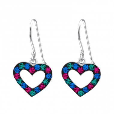 Heart - 925 Sterling Silver Earrings for Children A4S18314