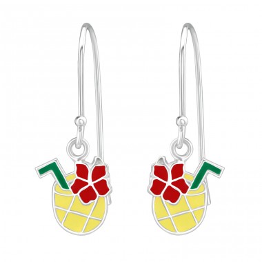Pineapple Juice - 925 Sterling Silver Earrings for Children A4S38630