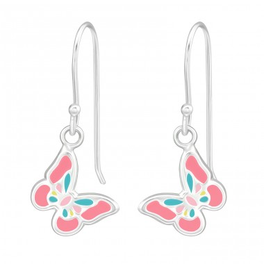 Butterfly - 925 Sterling Silver Earrings for Children A4S39294