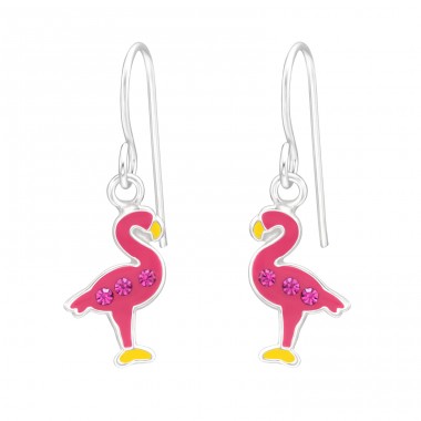 Flamingo - 925 Sterling Silver Earrings for Children A4S41487