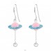 Planet Saturn mit Kristall an der Kette – 925 Sterling Silber Ohrringe für Kinder A4S41490