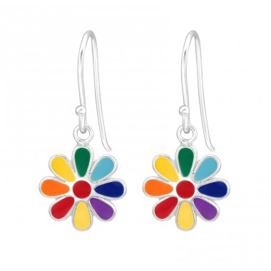 Floare multicolora - Argint 925 Cercei Pentru Copii A4S42193