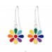Floare multicolora - Argint 925 Cercei Pentru Copii A4S42193