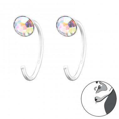 6mm Round - 925 Sterling Silver Earrings for Children A4S43457