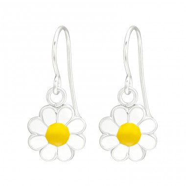 Daisy Flower - 925 Sterling Silver Earrings For Children A4S44763