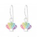 Cochilie multicolora cu cristale - Argint 925 Cercei Pentru Copii A4S45787