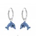Dolphin - 925 Sterling Silver Children Hoops A4S18080