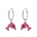 Dolphin - 925 Sterling Silver Children Hoops A4S18756
