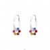 Flower - 925 Sterling Silver Children Hoops A4S23929