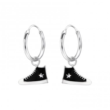 Silberne Turnschuhe - 925er Silber Creolen für Kinder A4S28028