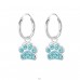 Paw Print - 925 Sterling Silver Children Hoops A4S28056