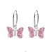 Butterfly - 925 Sterling Silver Children Hoops A4S2914