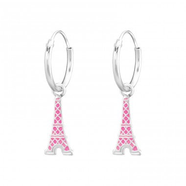 Hängender Eiffelturm – 925 Sterling Silber Creolen A4S36481