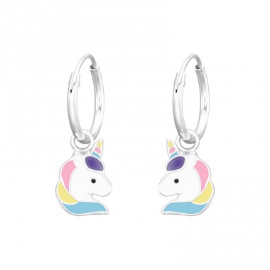 Hängendes Einhorn - Kinderringe aus 925er Sterlingsilber mit hängenden Teilen A4S41557