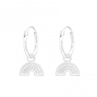 Hanging Rainbow - 925 Sterling Silver Children Hoops A4S42952