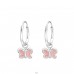 Glitter Butterfly Dangle - 925 Sterling Silber Kinderringe mit Anhängerteilen A4S43444