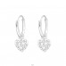Heart - 925 Sterling Silver Children Hoops A4S6676