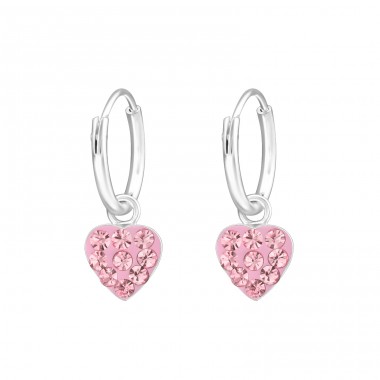 Silbernes Herz - 925er Silber Creolen für Kinder A4S6676