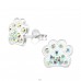 Paw Print - 925 Sterling Silver Crystal Ear Studs A4S18872