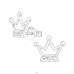 Crown - 925 Sterling Silver Ear studs with stones A4S20582
