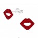 Mouth - 925 Sterling Silver Ear studs with stones A4S2285