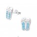 Ballerina Shoes - 925 Sterling Silver Ear studs with stones A4S25105