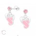 Aufgehängte Ballettschuhe mit Kristallen - 925er Sterlingsilber für Kinder A4S32854
