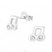 Musiknoten - Ohrstecker aus 925er Sterlingsilber mit Kristall A4S37352
