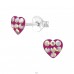 Heart - 925 Sterling Silver Crystal Ear Studs A4S38238