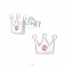 Korona pink kristállyal - 925 Ezüst Fülbevalók Kristállyal A4S42389