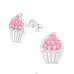 Cupcake pink kristállyal Valódi Európai Kristályokkal - 925 Ezüst Gyermek Lacrystale A4S42419