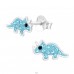 Dinozaur Triceratops cu cristale - Argint 925 Cercei Cu Șurub Și Pietre A4S45915