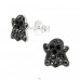 Ghost  Ear studs with crystals - 925 Sterling Silver Ear Studs With Stones A4S46129