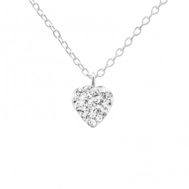Heart - 925 Sterling Silver Necklaces with silver chains A4S22070