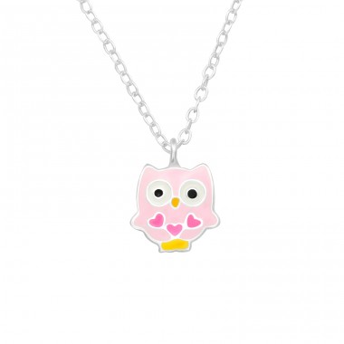 Silberne Eule - Silber 925 Halsketten mit Kette A4S23381
