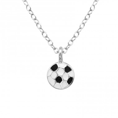 Strieborná Futbalová Lopta - Striebro 925 Náhrdelníky s retiazkou A4S24895